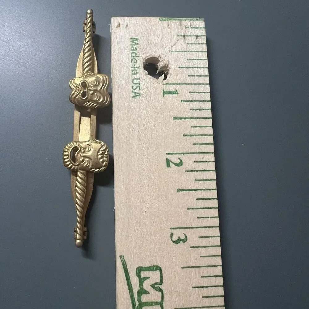 Vintage  MCM Theater Masks Comedy Tragedy Anson  Small Gold Tone Tie Bar Clip